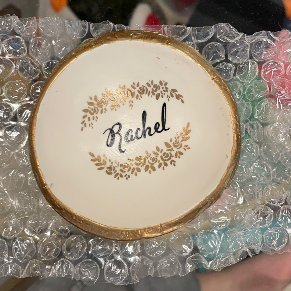 Engraved “Rachel” Jewelry Dish
